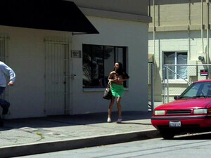 Sensual Brunette Being Upskirted