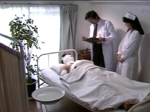 Nice Japanese Nurse Gives Him Head And Jerks Him Off