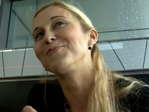 Trashy Czech Chick Kneels Down To Give Best Ever Blowjob In Public Place