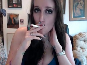 Amateur, Brünette, Fetisch, Rauchen, Allein, Webcam