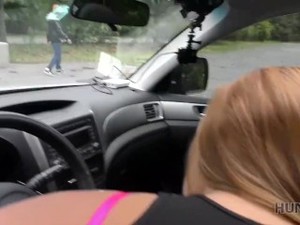 HUNT4K. Beauty Fucked Hard In Car While BF Received Stack Of Cash